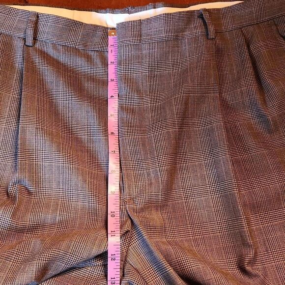 TownCraft Vintage 2 Piece Wool Coat & Pants Suit Set, 46L X 38, Brown Checks - Picture 15 of 15